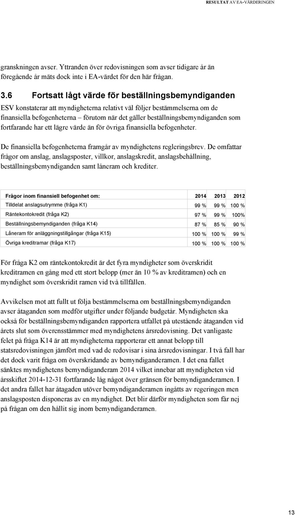 beställningsbemyndiganden som fortfarande har ett lägre värde än för övriga finansiella befogenheter. De finansiella befogenheterna framgår av myndighetens regleringsbrev.