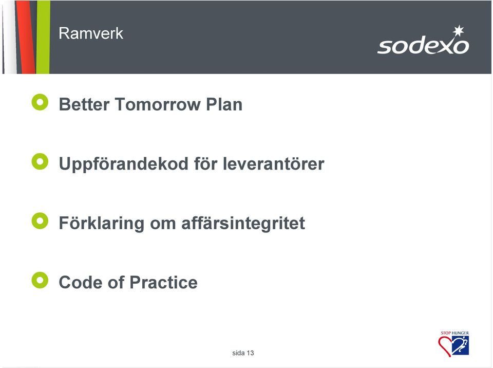 leverantörer Förklaring om