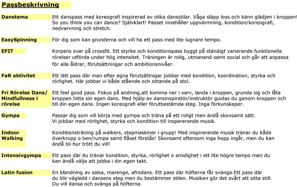 För dig som kan grunderna och vill ha ett pass med lite lugnare tempo. Korpens svar på crossfit.