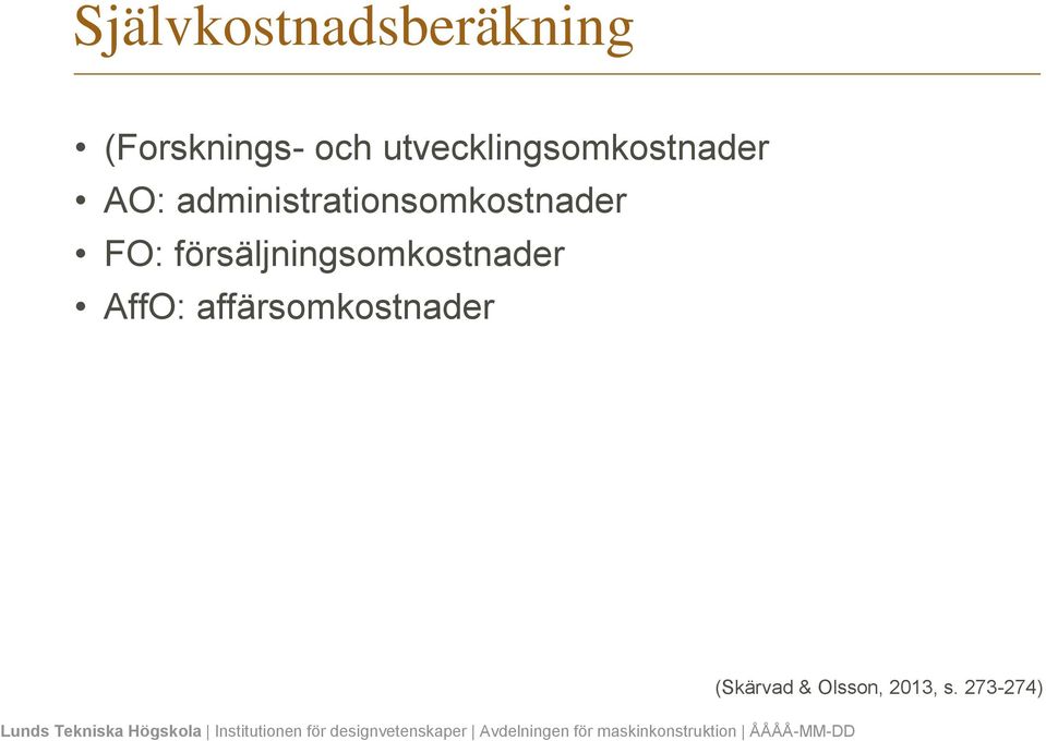administrationsomkostnader FO: