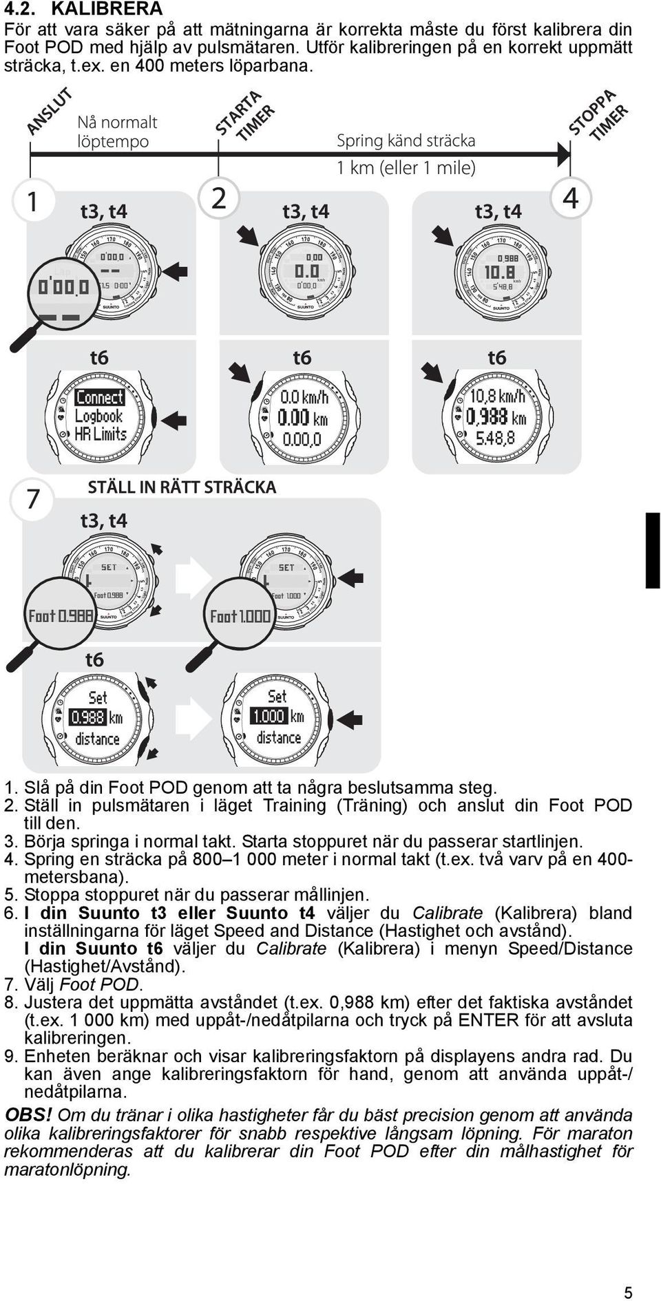 Börja springa i normal takt. Starta stoppuret när du passerar startlinjen. 4. Spring en sträcka på 800 1 000 meter i normal takt (t.ex. två varv på en 400- metersbana). 5.