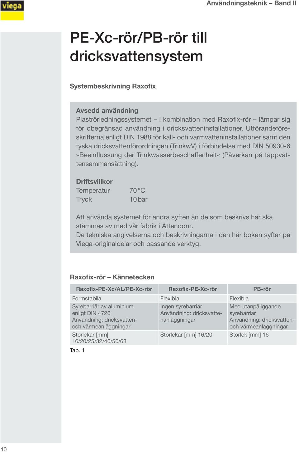 Utförandeföreskrifterna enligt DIN 1988 för kall- och varmvatteninstallationer samt den tyska dricksvattenförordningen (TrinkwV) i förbindelse med DIN 50930-6»Beeinflussung der