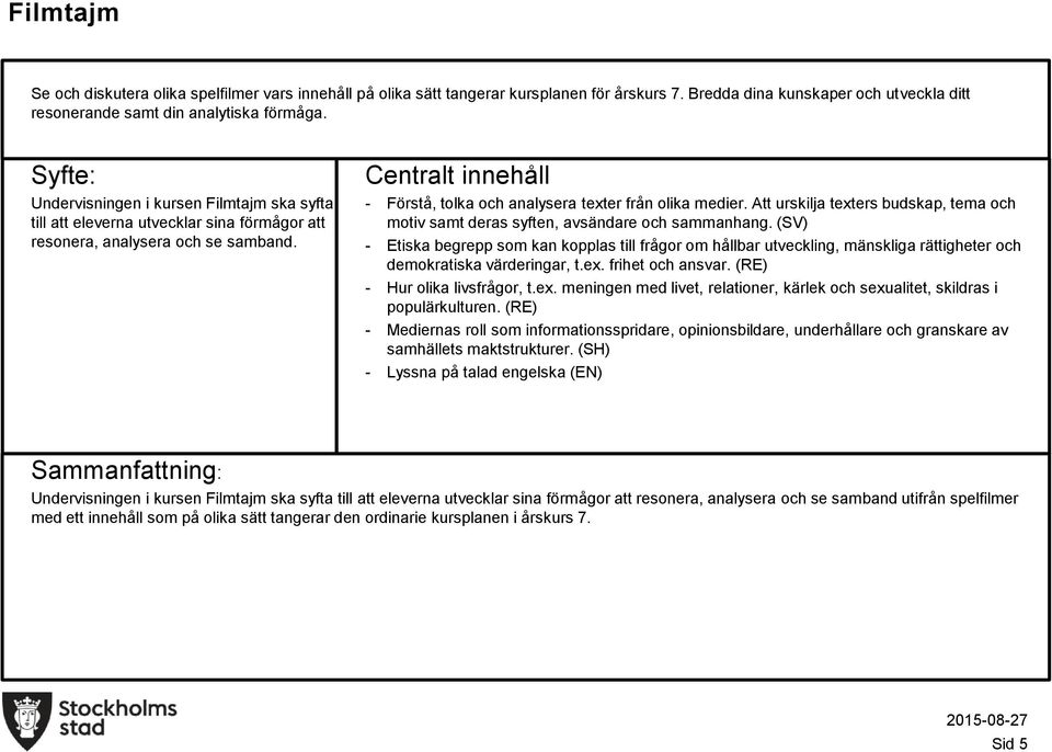 och motiv samt deras syften, avsändare och sammanhang (SV) - Etiska begrepp som kan kopplas till frågor om hållbar utveckling, mänskliga rättigheter och demokratiska värderingar, tex frihet och
