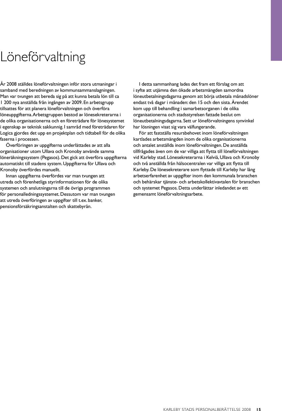 Arbetsgruppen bestod av lönesekreterarna i de olika organisationerna och en företrädare för lönesystemet i egenskap av teknisk sakkunnig.