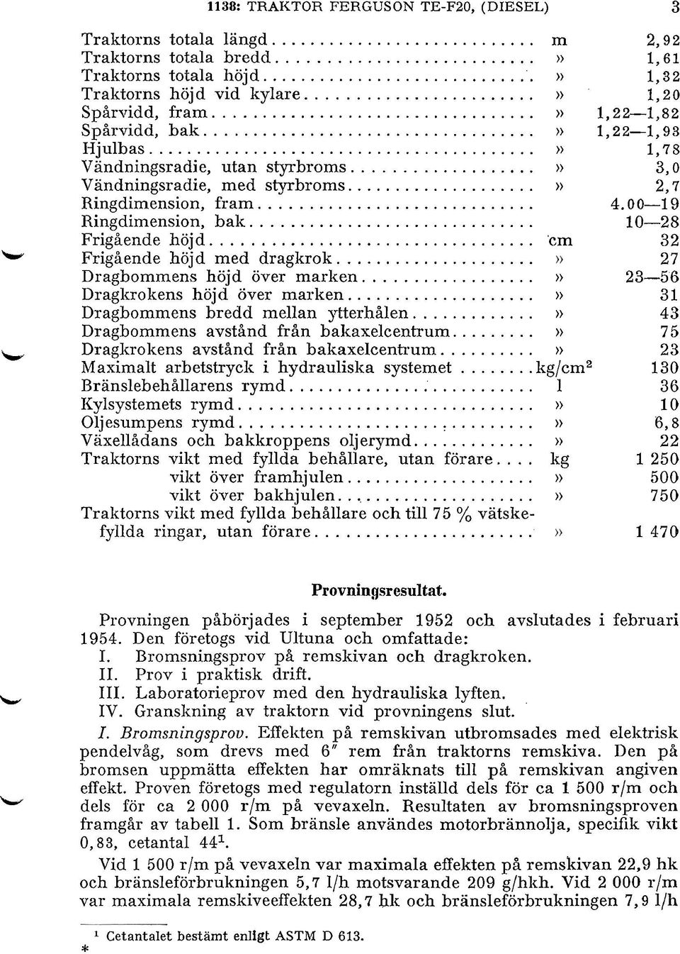 .. cm 32 *v Frigående höjd med dragkrok... 27 Dragbommens höjd över marken... 2356 Dragkrokens höjd över marken... n 31 Dragbommens bredd mellan ytterhålen.