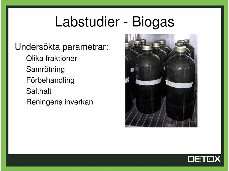 Olika fraktioner Samrötning