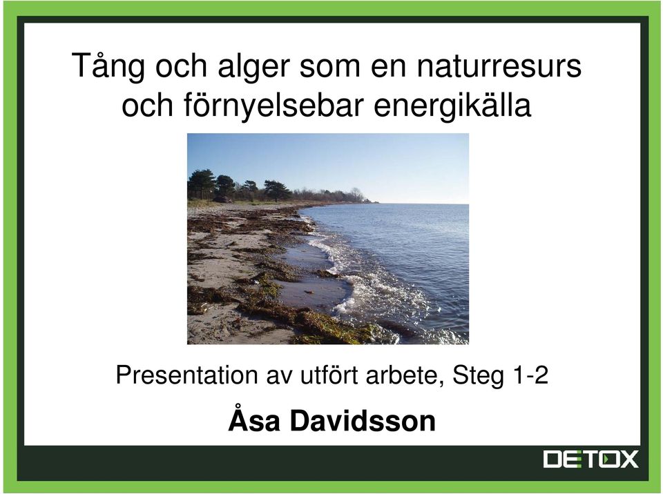 energikälla Presentation av