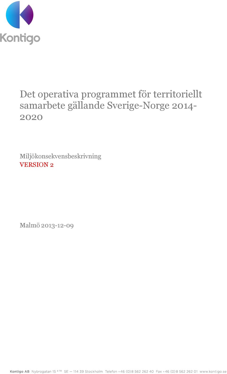 Sverige-Norge 2014-2020