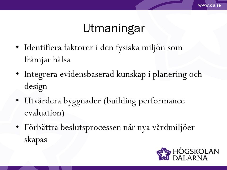 och design Utvärdera byggnader (building performance