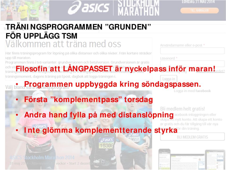 Programmen uppbyggda kring söndagspassen.