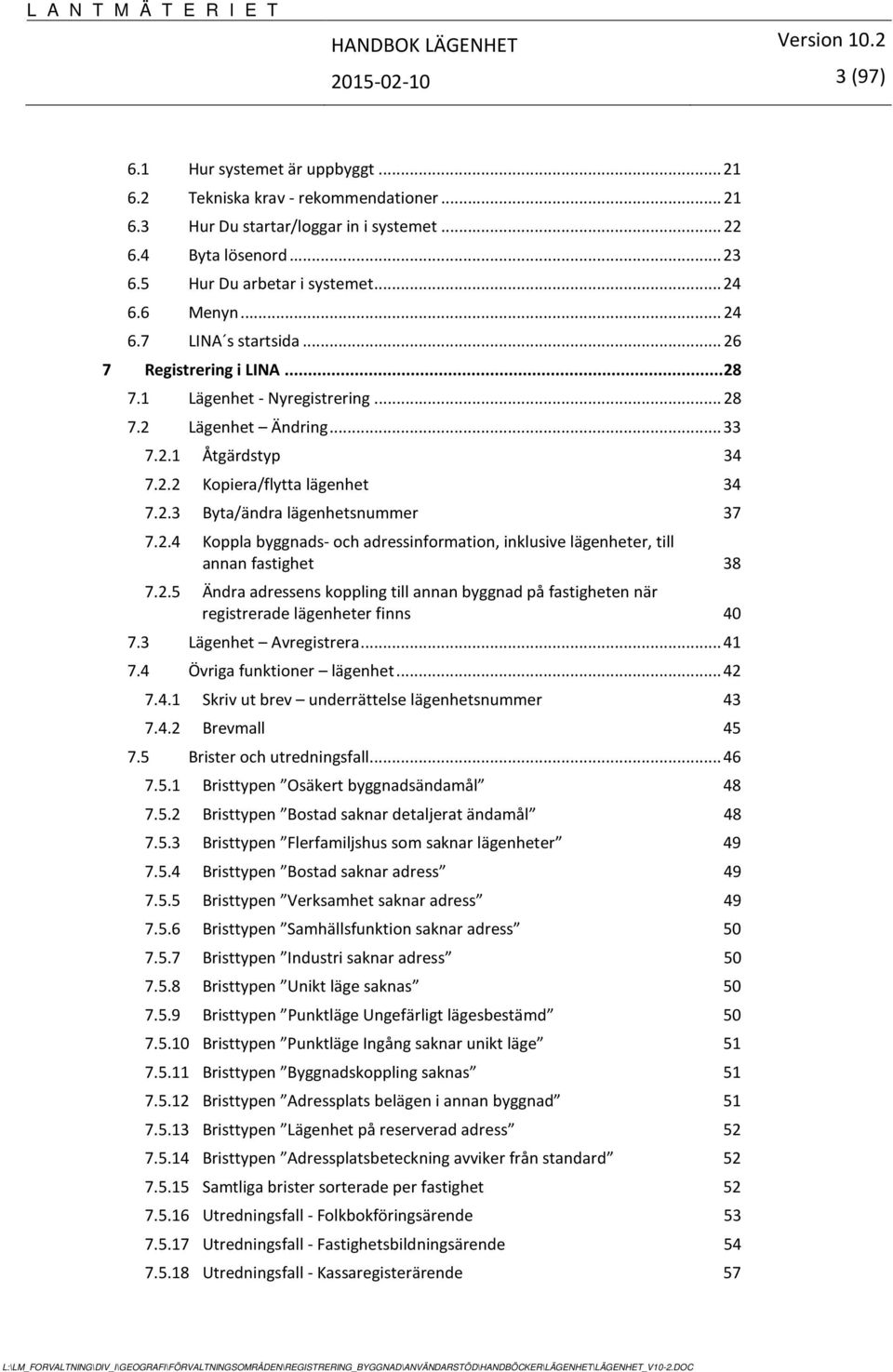 Handbok. Ajourhållning Lägenhet. Version (97) HANDBOK LÄGENHET - PDF Gratis  nedladdning
