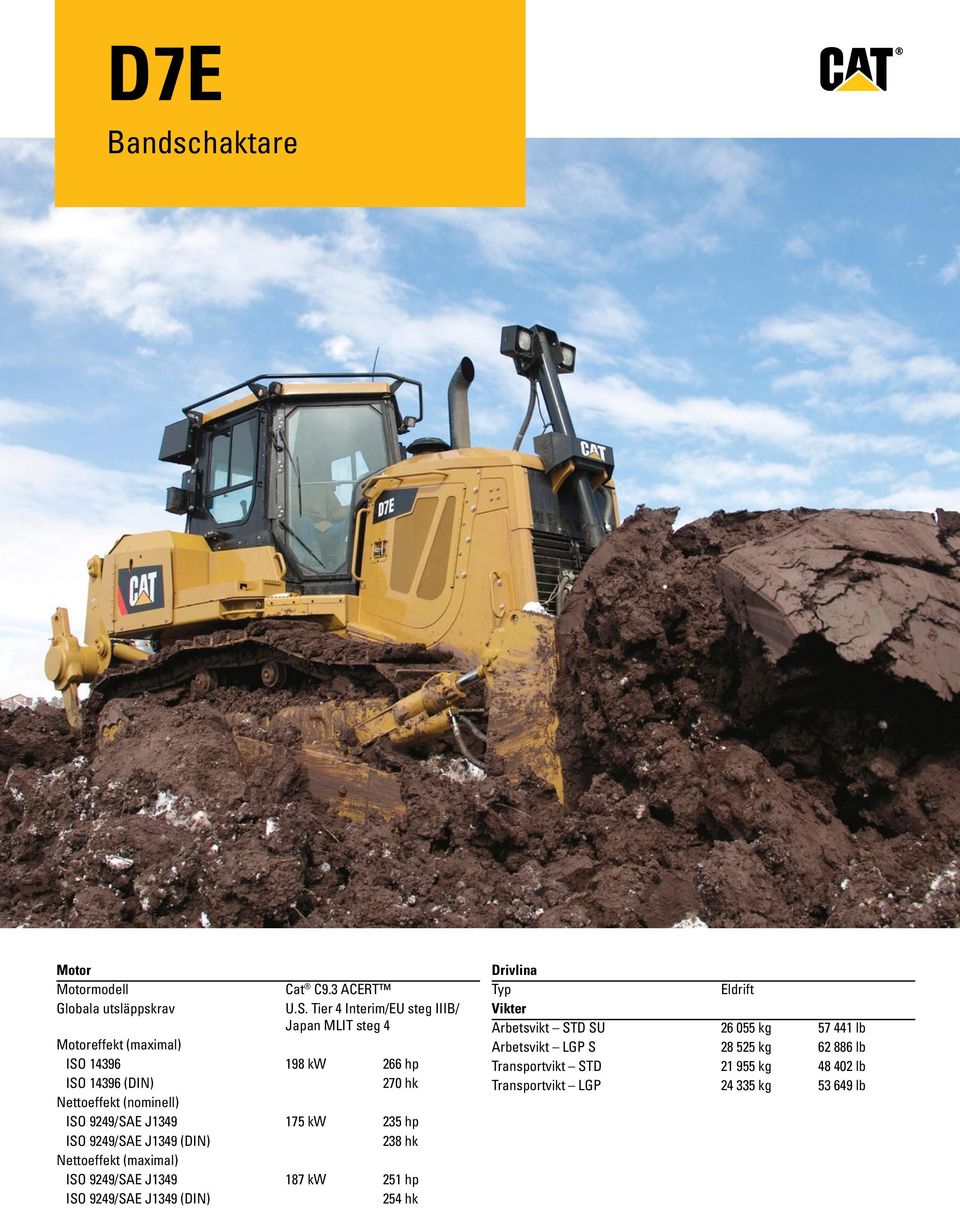 (nominell) ISO 9249/SAE J1349 175 kw 235 hp ISO 9249/SAE J1349 (DIN) 238 hk Nettoeffekt (maximal) ISO 9249/SAE J1349 187 kw 251 hp ISO