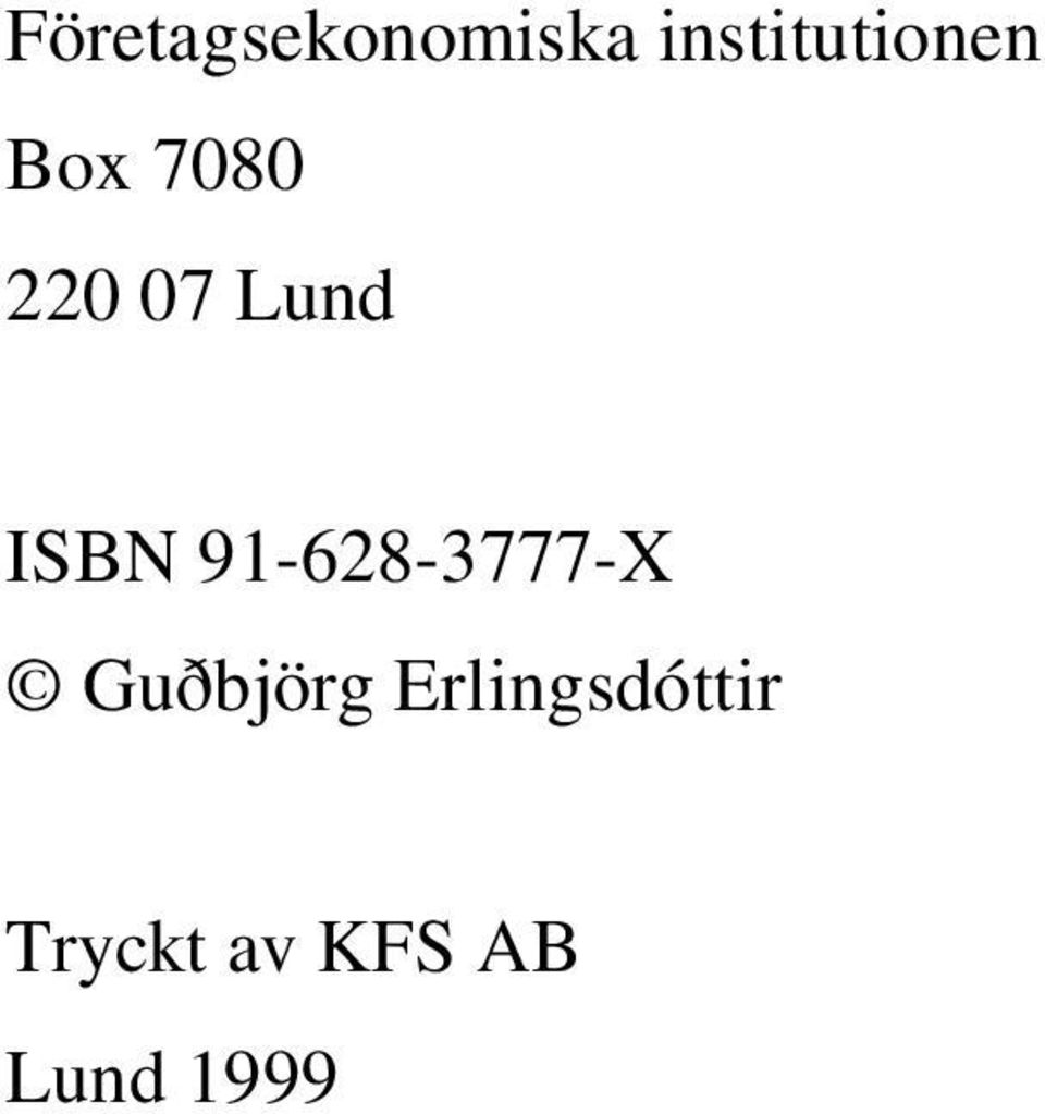 Lund ISBN 91-628-3777-X