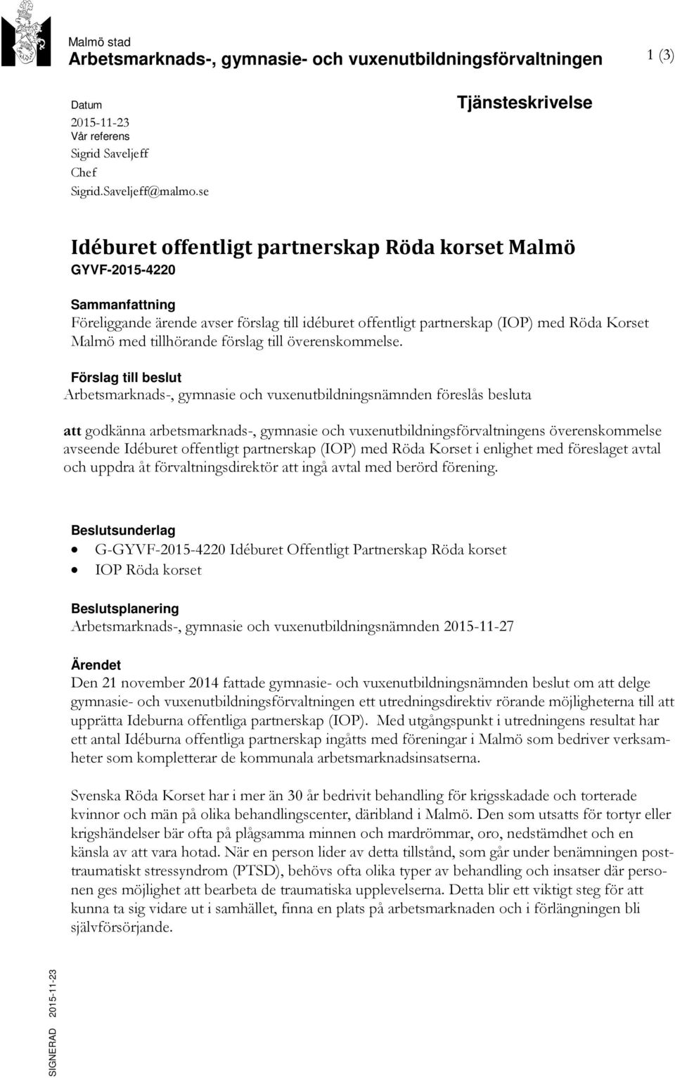 Idéburet offentligt partnerskap Röda korset Malmö - PDF Gratis ...