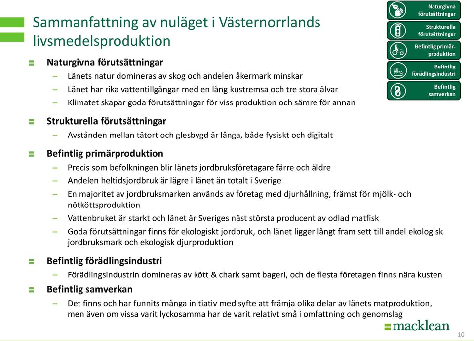digitalt Befintlig primärproduktion Precis som befolkningen blir länets jordbruksföretagare färre och äldre Andelen heltidsjordbruk är lägre i länet än totalt i Sverige En majoritet av