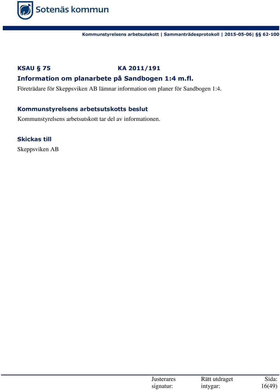 för Sandbogen 1:4.