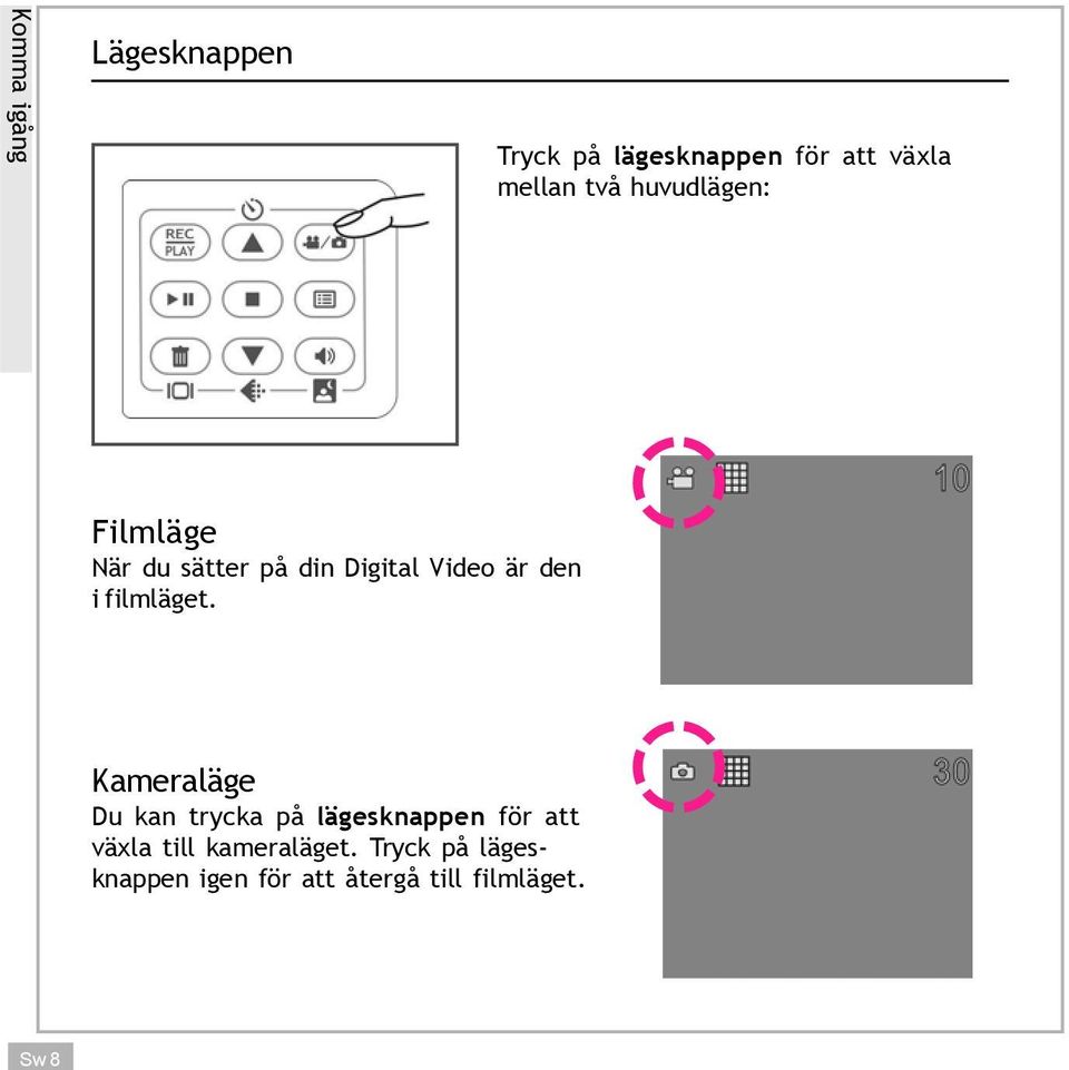 den i filmläget.