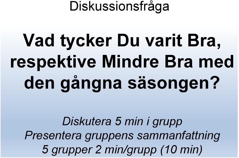 säsongen?