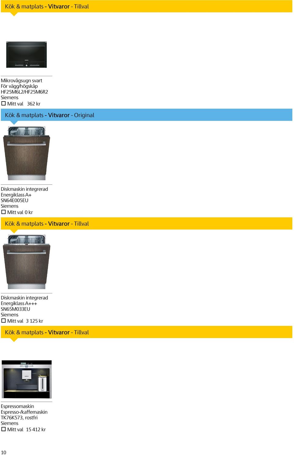 matplats - Vitvaror - Tillval Diskmaskin integrerad Energiklass A+++ SN65M033EU Mitt val 3 125 kr Kök &