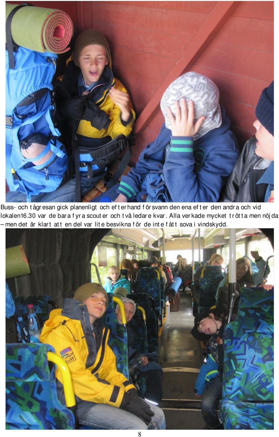30 var de bara fyra scouter och två ledare kvar.
