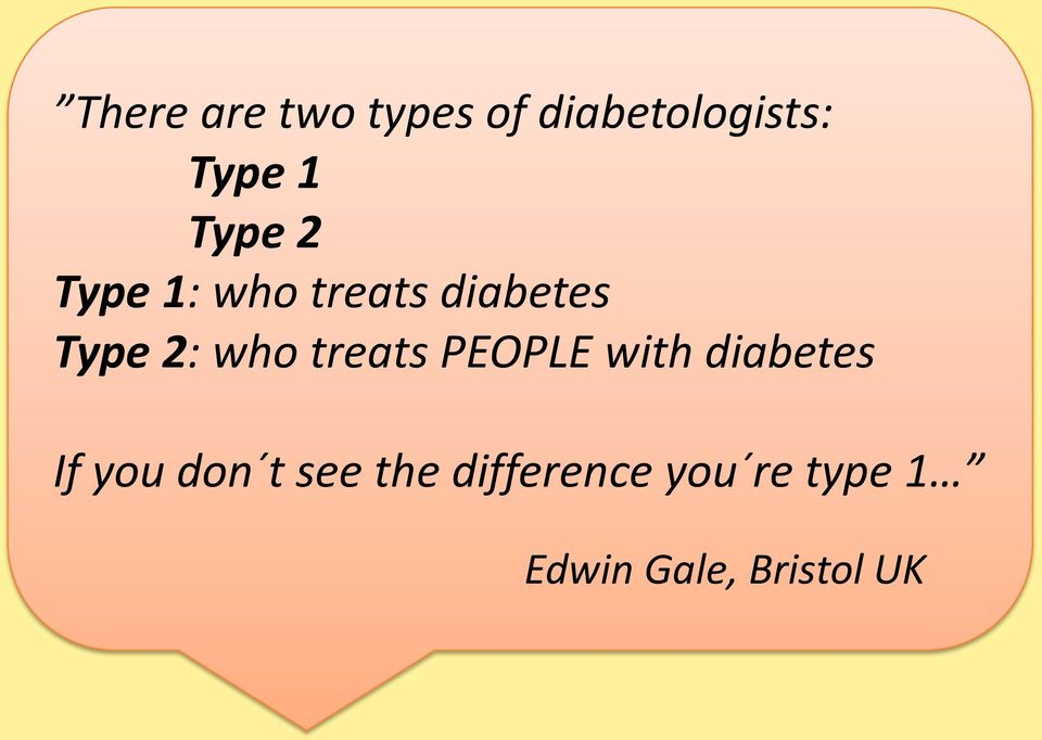 treats PEOPLE with diabetes If you don t see