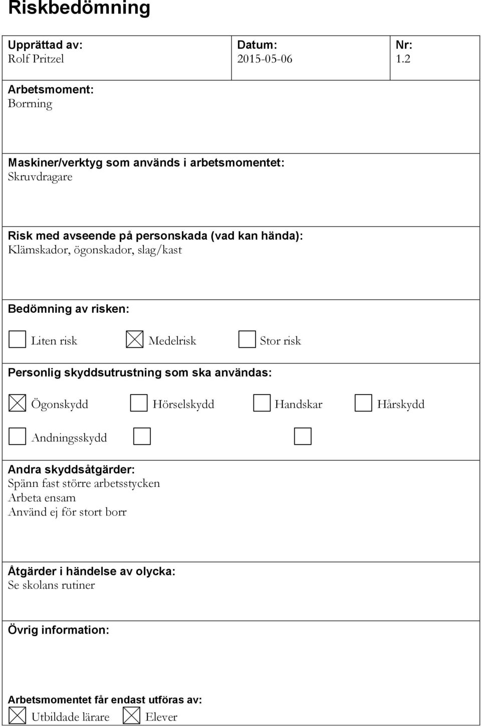 ögonskador, slag/kast Spänn fast