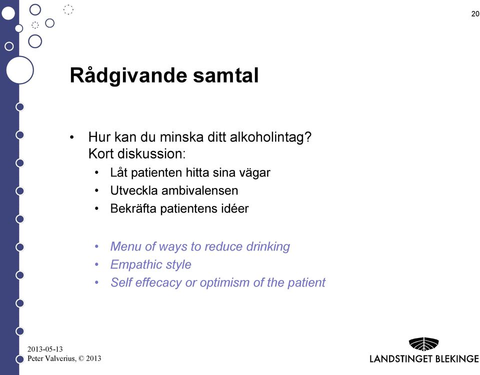 ambivalensen Bekräfta patientens idéer Menu of ways to