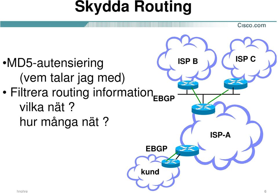 routing information vilka nät?