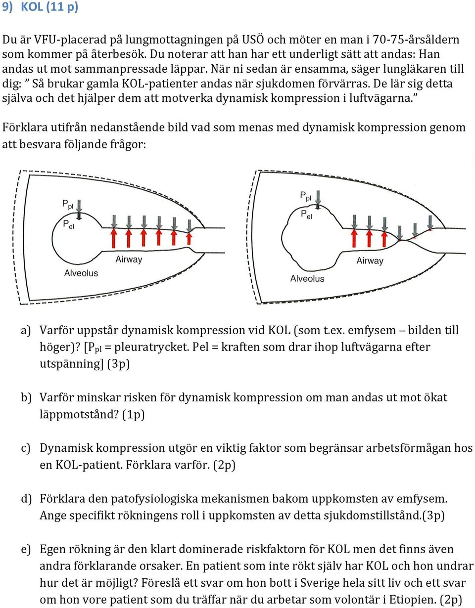 När ni sedan är ensamma, säger lungläkaren till dig: Så brukar gamla KOL- patienter andas när sjukdomen förvärras.