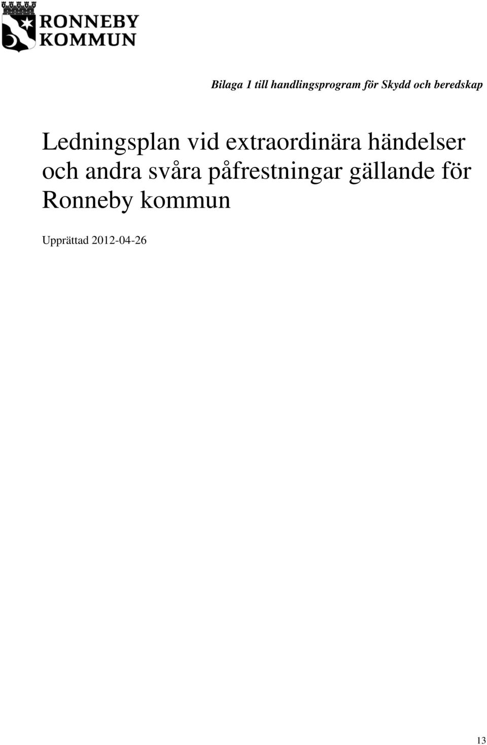 händelser och andra svåra påfrestningar