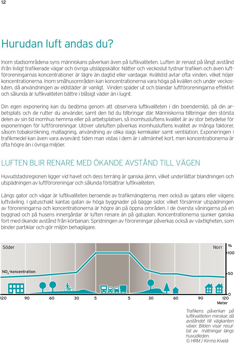 Inom småhusområden kan koncentrationerna vara höga på kvällen och under veckosluten, då användningen av eldstäder är vanligt.