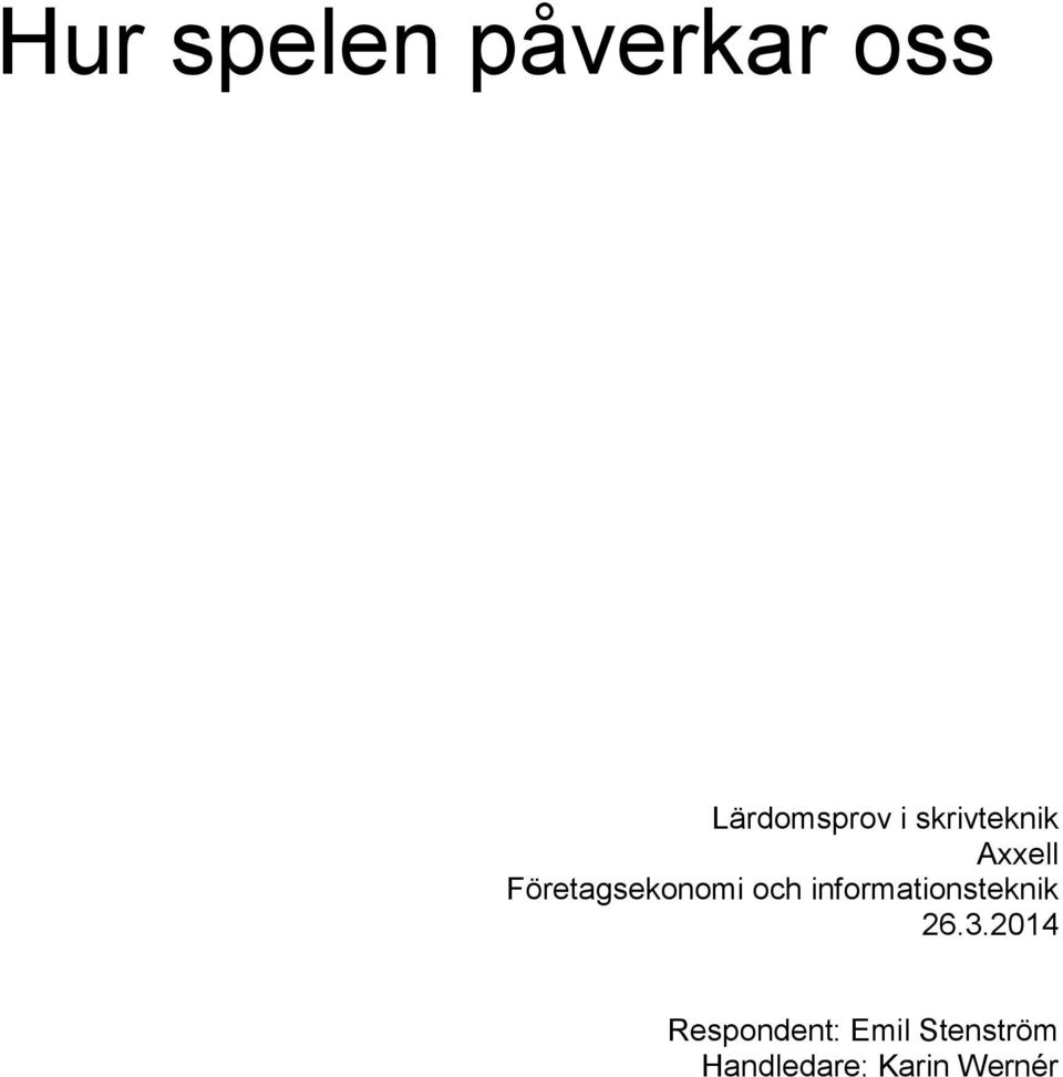 informationsteknik 26.3.