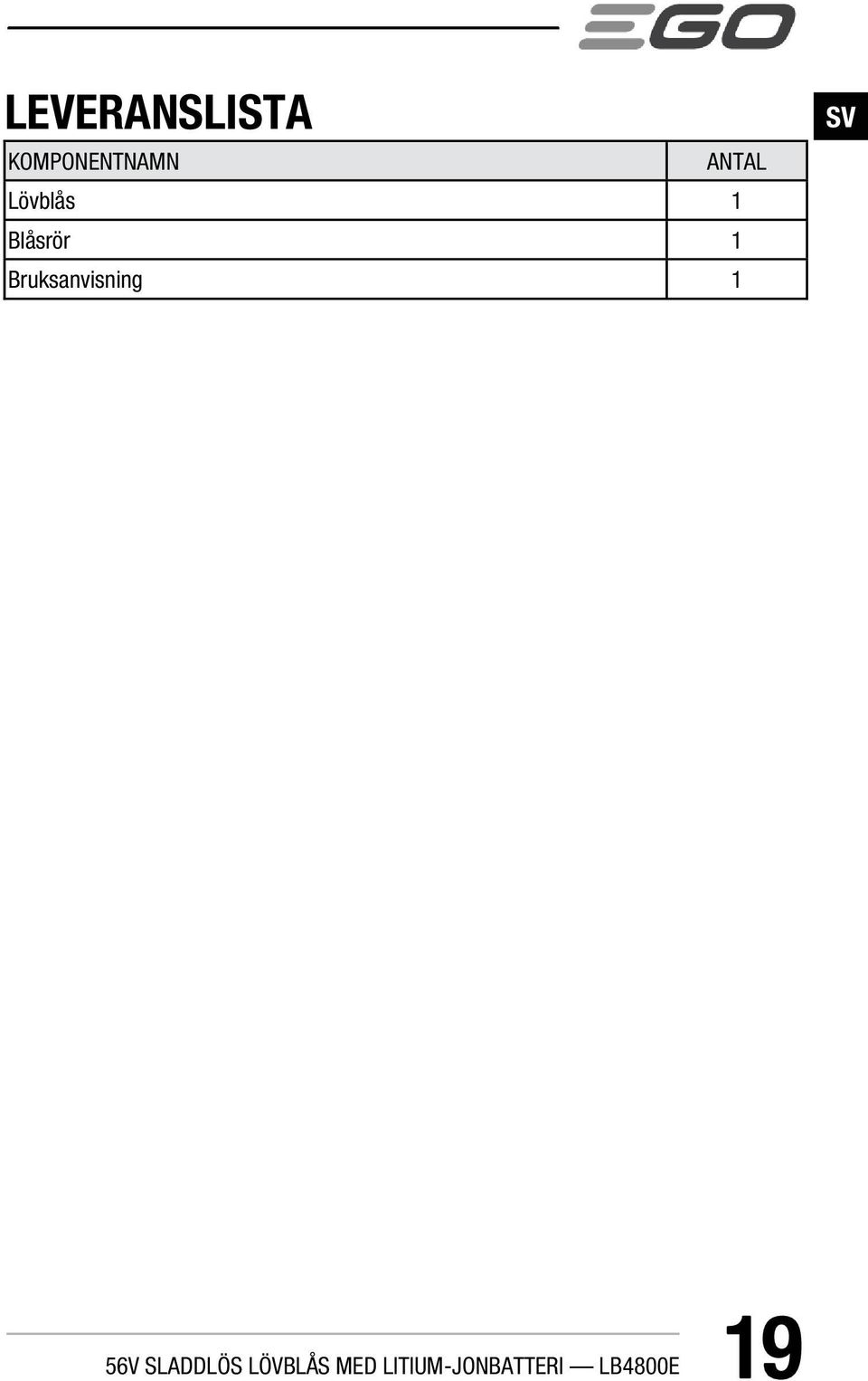 Bruksanvisning 1 SV 56V