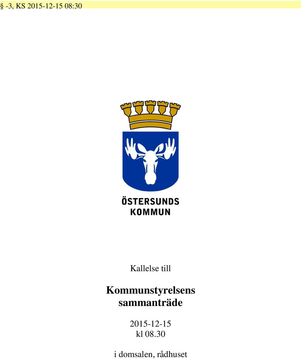 Kommunstyrelsens
