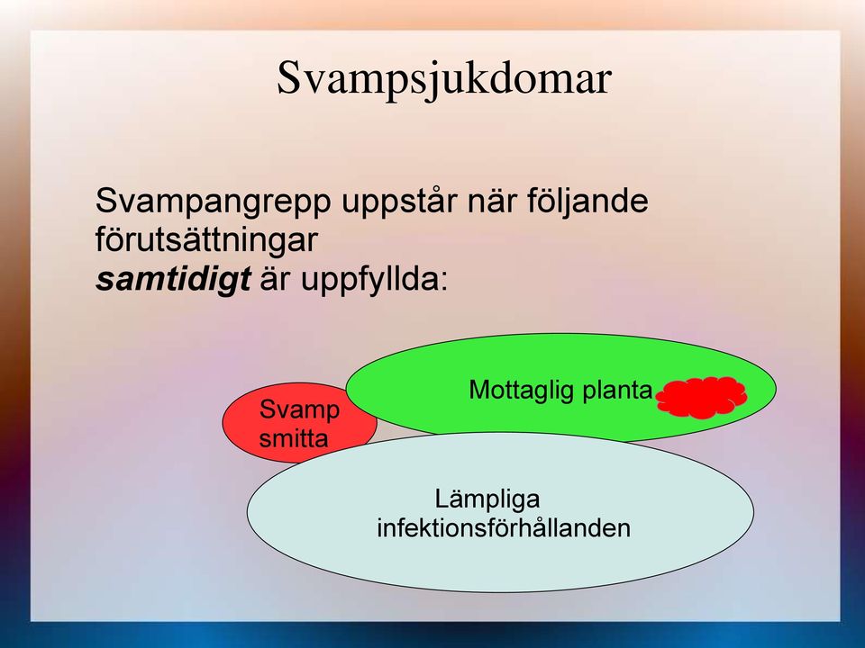 samtidigt är uppfyllda: Svamp smitta