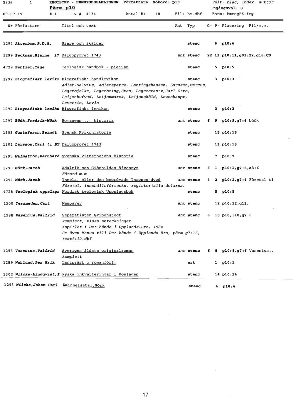 Fakta Excerpter - Stenciler Innehållsförteckning till P-pärmarna p01-p34  Anteckningar vid lokalhistoriska studier - PDF Free Download