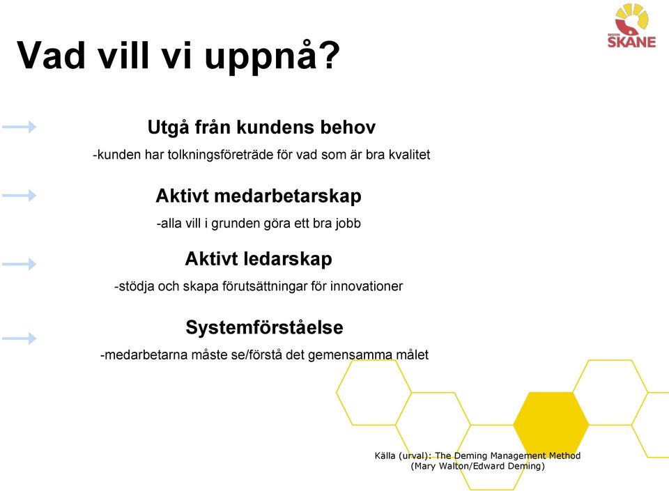 medarbetarskap -alla vill i grunden göra ett bra jobb Aktivt ledarskap -stödja och skapa