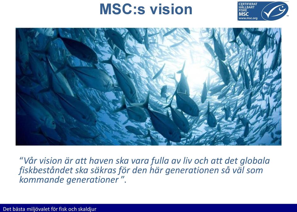 liv och att det globala fiskbeståndet ska säkras