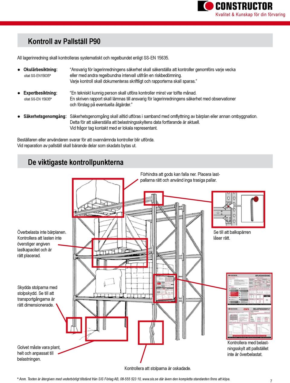 Bruks- & montageanvisning PALLSTÄLL P90 SILVERLINE - PDF Free Download