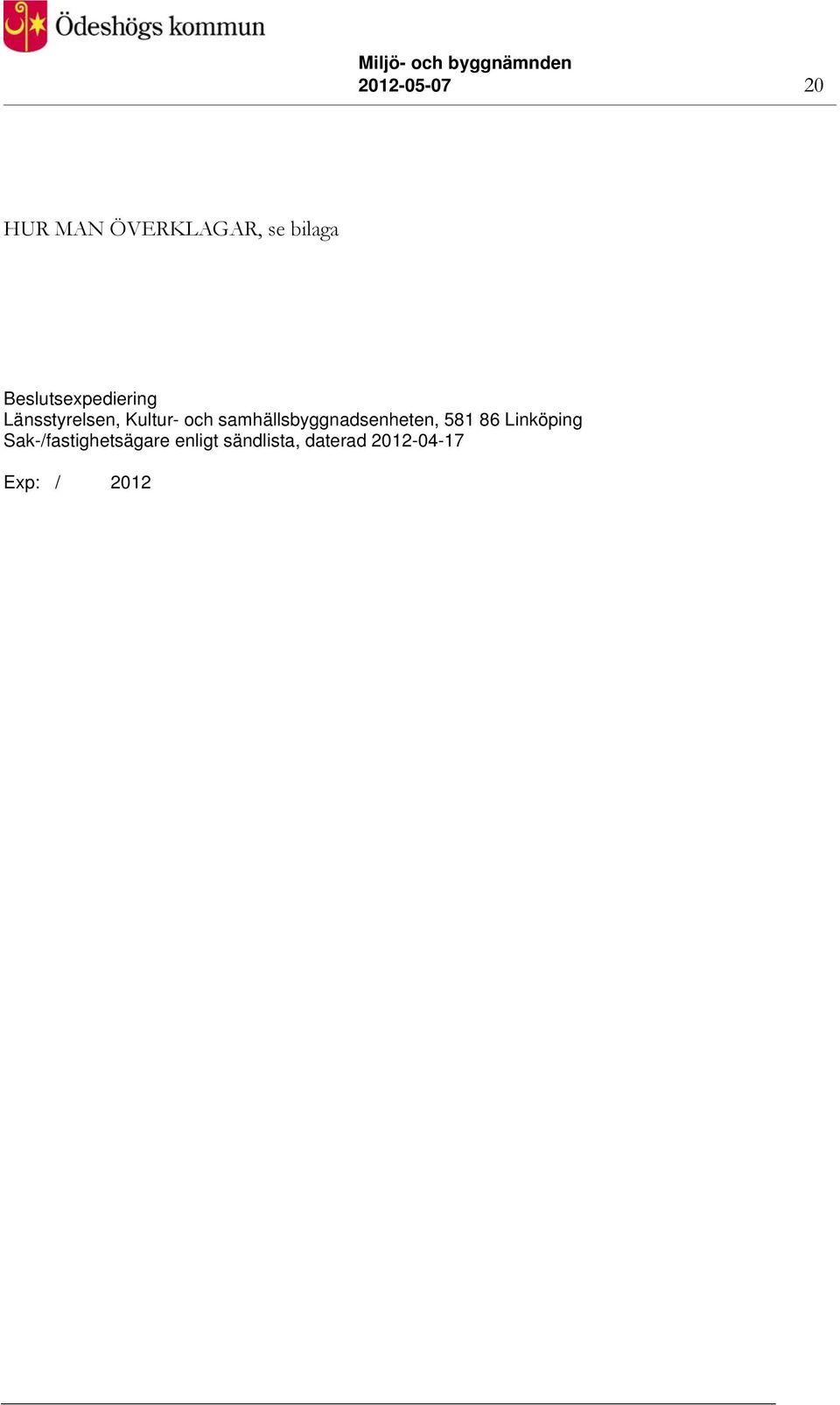 samhällsbyggnadsenheten, 581 86 Linköping