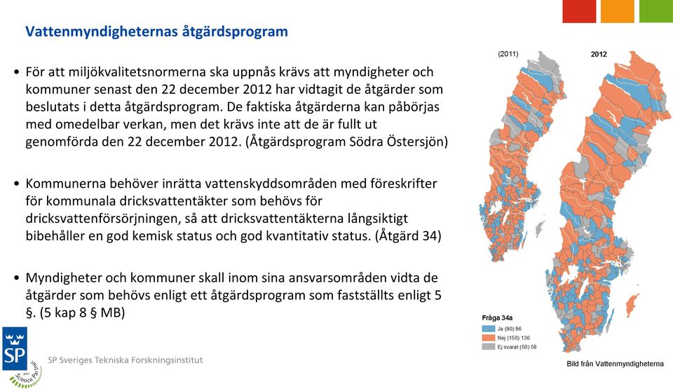 (Åtgärdsprogram Södra Östersjön) Kommunerna behöver inrätta vattenskyddsområden med föreskrifter för kommunala dricksvattentäkter som behövs för dricksvattenförsörjningen, så att