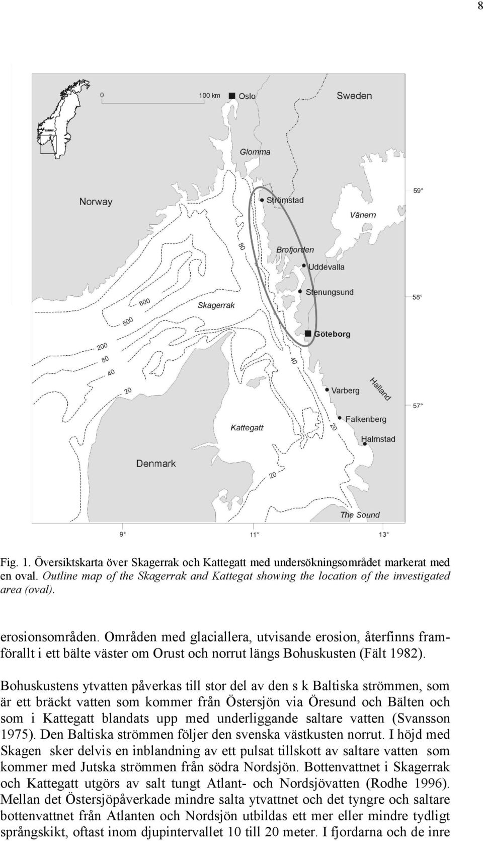 Bohuskustens ytvatten påverkas till stor del av den s k Baltiska strömmen, som är ett bräckt vatten som kommer från Östersjön via Öresund och Bälten och som i Kattegatt blanda upp med underliggande