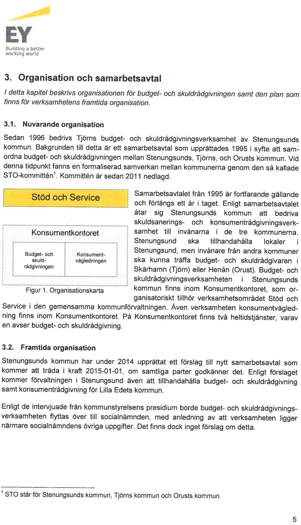 Bakgrunden till detta är ett samarbetsavtal som upprättades 1995 i syfte att samordna budget- och skuldrådgivningen mellan Stenungsunds, Tjörns, och Orusts kommun.