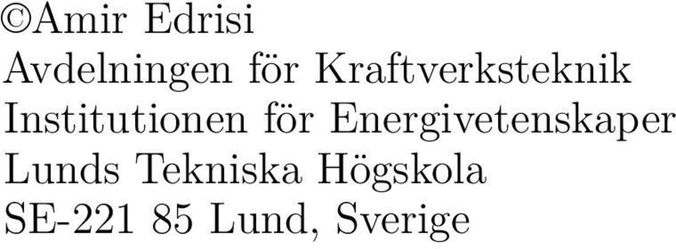 för Energivetenskaper Lunds