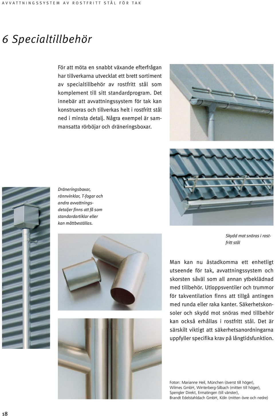 Avvattningssystem av rostfritt stål för tak - PDF Gratis nedladdning
