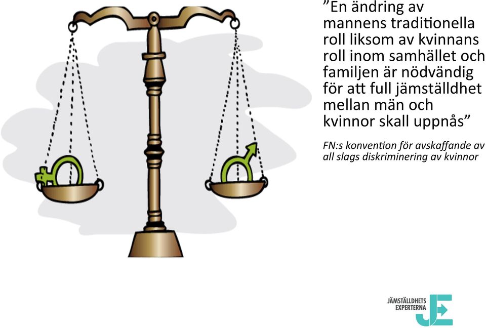 jämställdhet mellan män och kvinnor skall uppnås FN:s