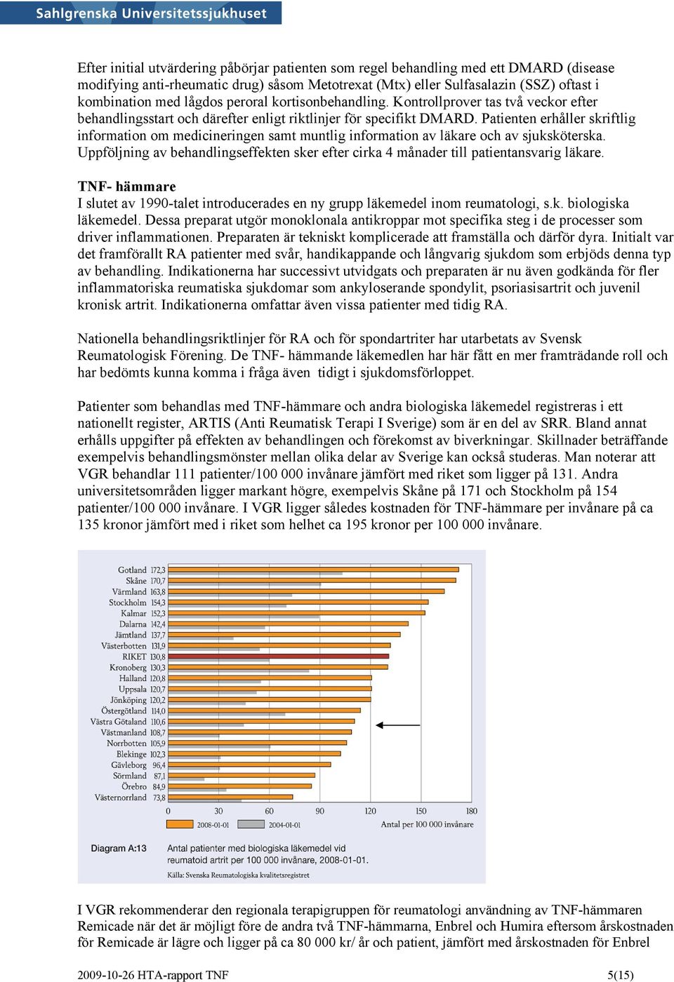 Patienten erhåller skriftlig information om medicineringen samt muntlig information av läkare och av sjuksköterska.