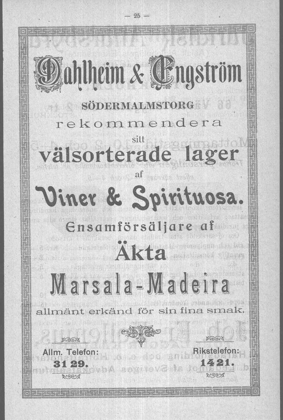 " Iii ensamförsälj'o're af", II. 1\ t' "Akt J II fi al,, I.