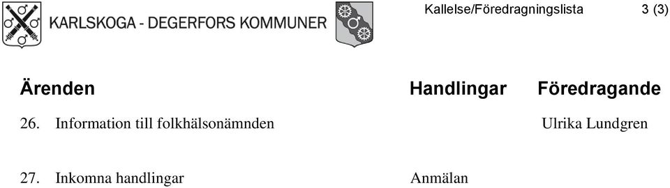 Information till folkhälsonämnden