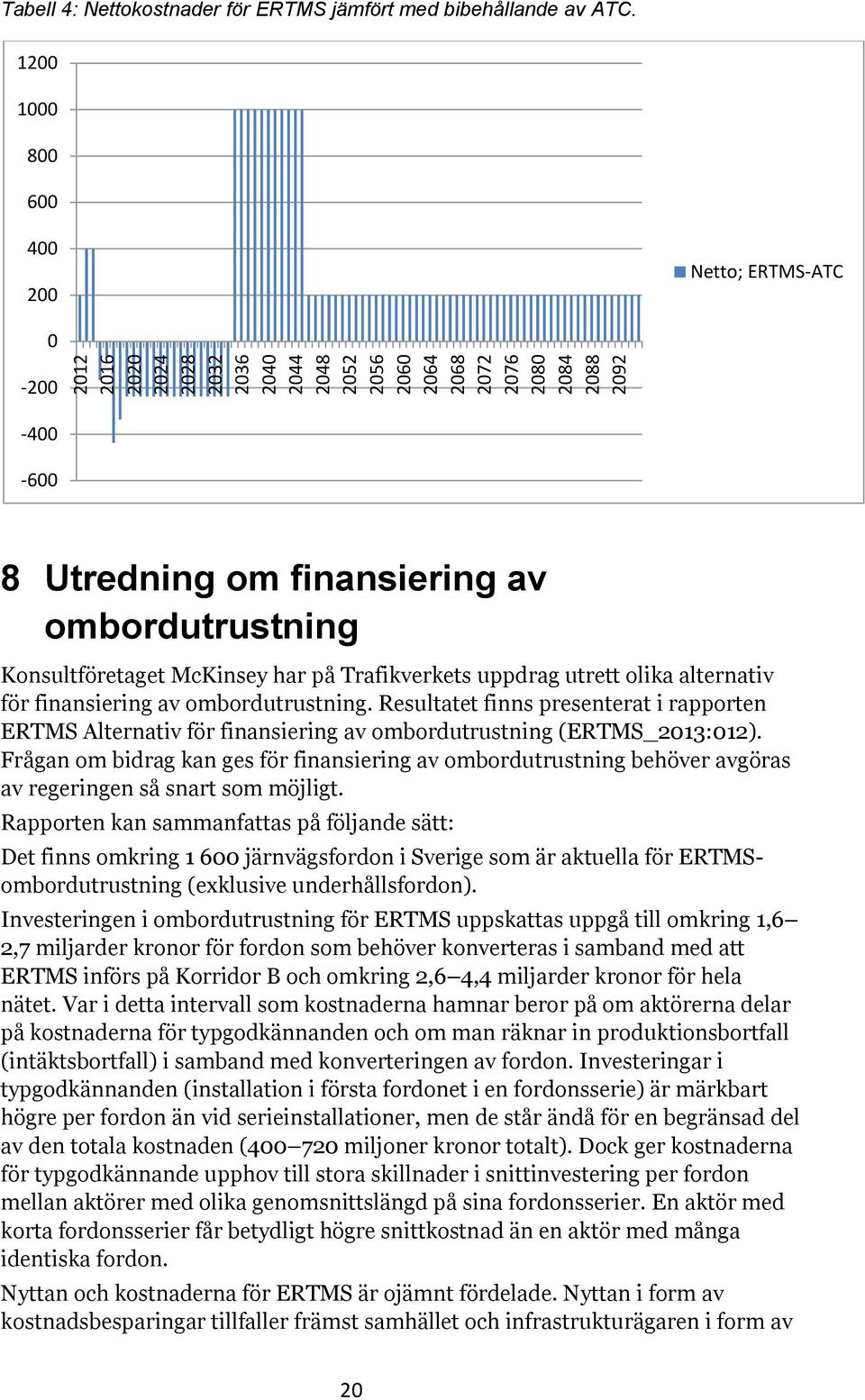 ombordutrustning Konsultföretaget McKinsey har på Trafikverkets uppdrag utrett olika alternativ för finansiering av ombordutrustning.